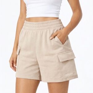 DKNY Light Beige Cargo Pocket Lounge Shorts
